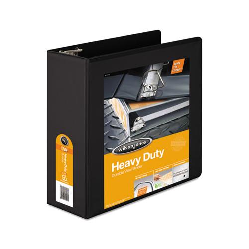 Heavy-duty D-ring View Binder With Extra-durable Hinge, 3 Rings, 4" Capacity, 11 X 8.5, Black