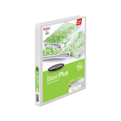Flexible Poly Round Ring View Binder, 3 Rings, 0.63" Capacity, 11 X 8.5, White