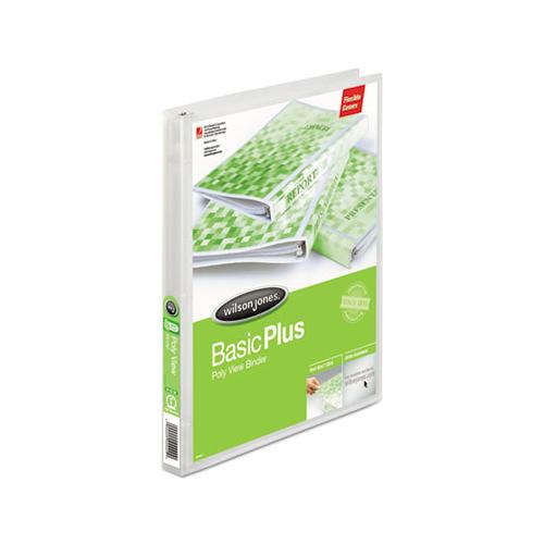 Flexible Poly Round Ring View Binder, 3 Rings, 0.63" Capacity, 11 X 8.5, Clear