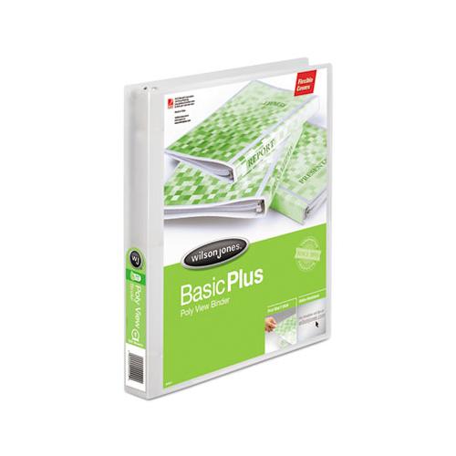 Flexible Poly Round Ring View Binder, 3 Rings, 1" Capacity, 11 X 8.5, Clear