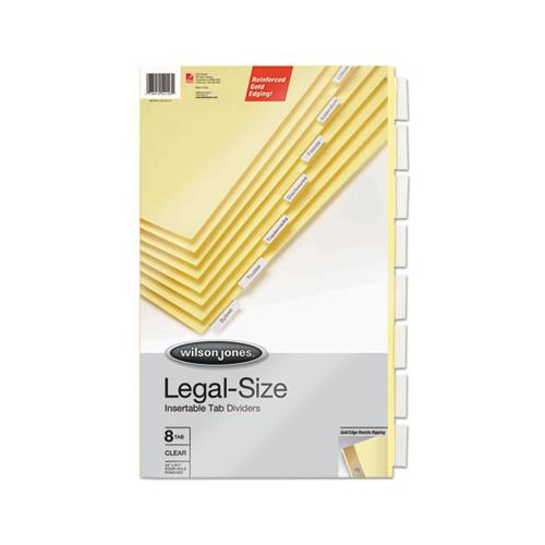 Insertable Tab Dividers, 4-hole Punched, 8-tab, 14 X 8.5, Buff, 1 Set