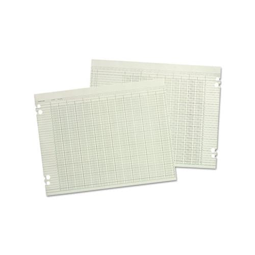 Accounting Sheets, Eight Column, 9-1-4 X 11-7-8, 100 Loose Sheets-pack, Green