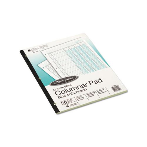Accounting Pad, Four Eight-unit Columns, Two-sided, Letter, 50-sheet Pad