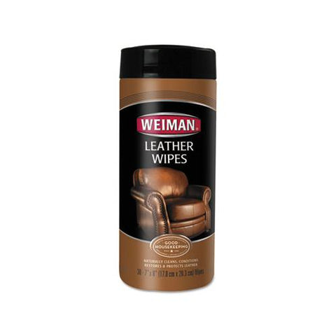 Leather Wipes, 7 X 8, 30-canister