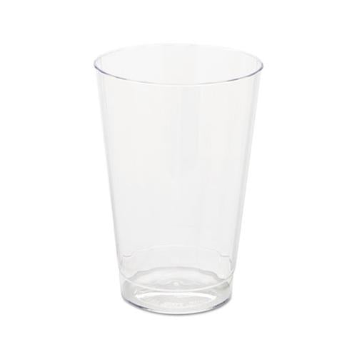 Classic Crystal Plastic Tumblers, 12 Oz, Clear, Fluted, Tall