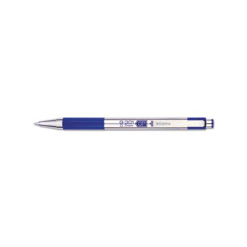 G-301 Retractable Gel Pen, Medium 0.7 Mm, Blue Ink, Stainless Steel-blue Barrel