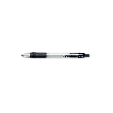 Z-grip Mechanical Pencil, 0.5 Mm, Hb (#2.5), Black Lead, Clear-black Grip Barrel, Dozen